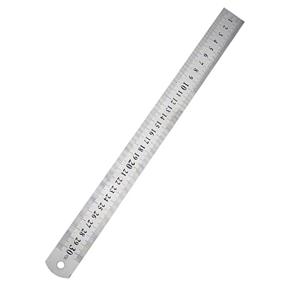 3 قطعة مجموعة مسطرة معدنية مساطر مستقيمة من الفولاذ المقاوم للصدأ مع مقياس مزدوج الجانب 15 20 30 سنتيمتر مسطرة هندسية متدرجة للمكتب #5