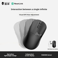 THUNDEROBOT ML8 Air Nearlink Wireless Mouse Dual Mode 2.4g PAW3395 4k 49g Lightweight Small Medium Hands Gaming Office Mouse