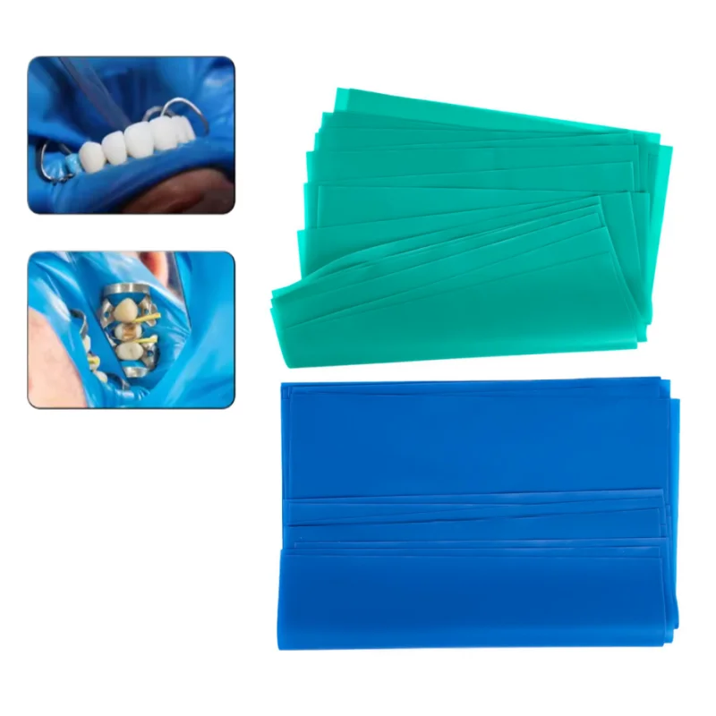 

10sheets Dental Rubber Dam 6x6 Inch for Practice Punchable Stitchable Isolation Sheet for Dental Students Suture Techniques