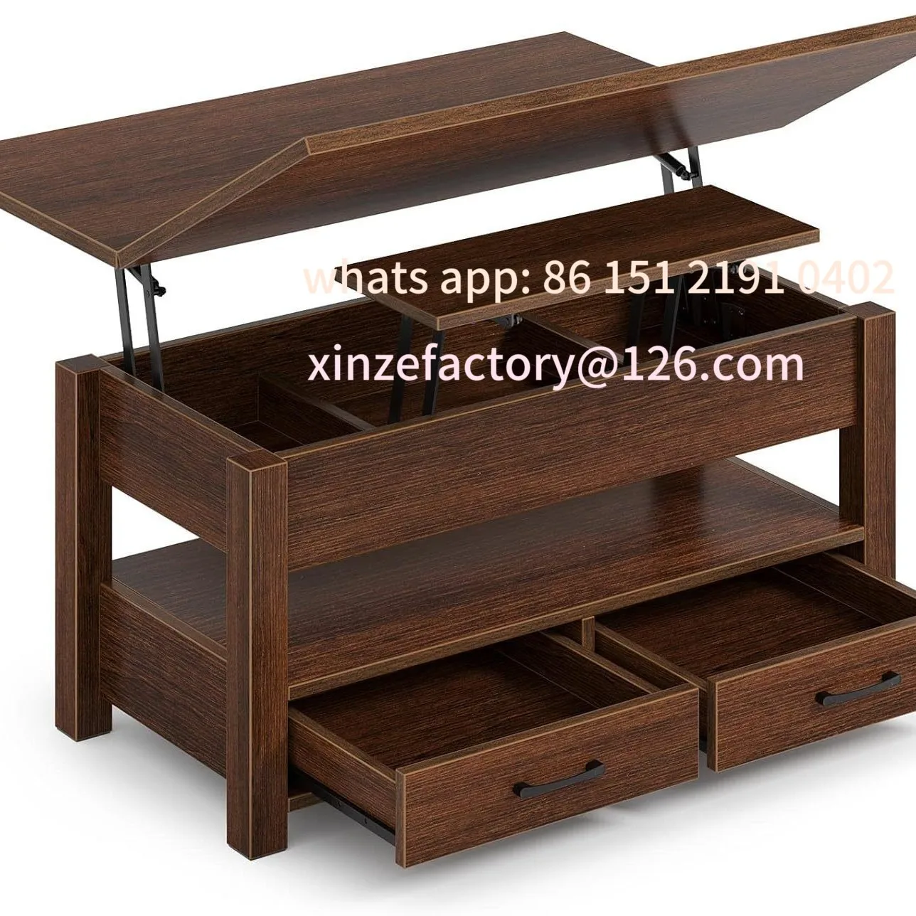 Customizable  multifunctional convertible coffee table with drawer compartment, suitable for home office