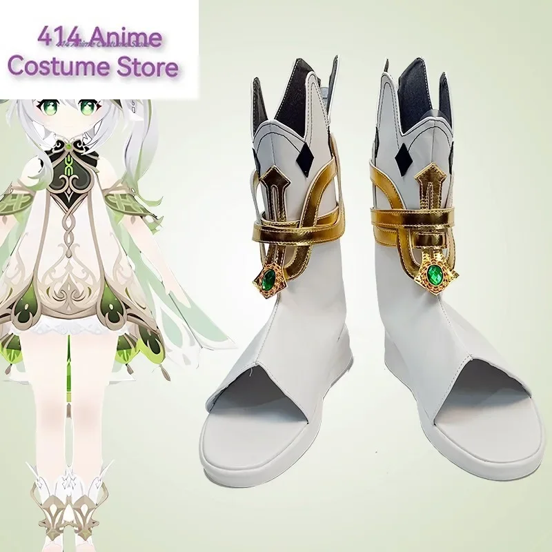 New Anime Game Cosplay Boots Genshin Impact Sumeru Nahida Lesser Lord Kusanali Shoes  Halloween Aksesori Dibuat Sesuai Pesanan