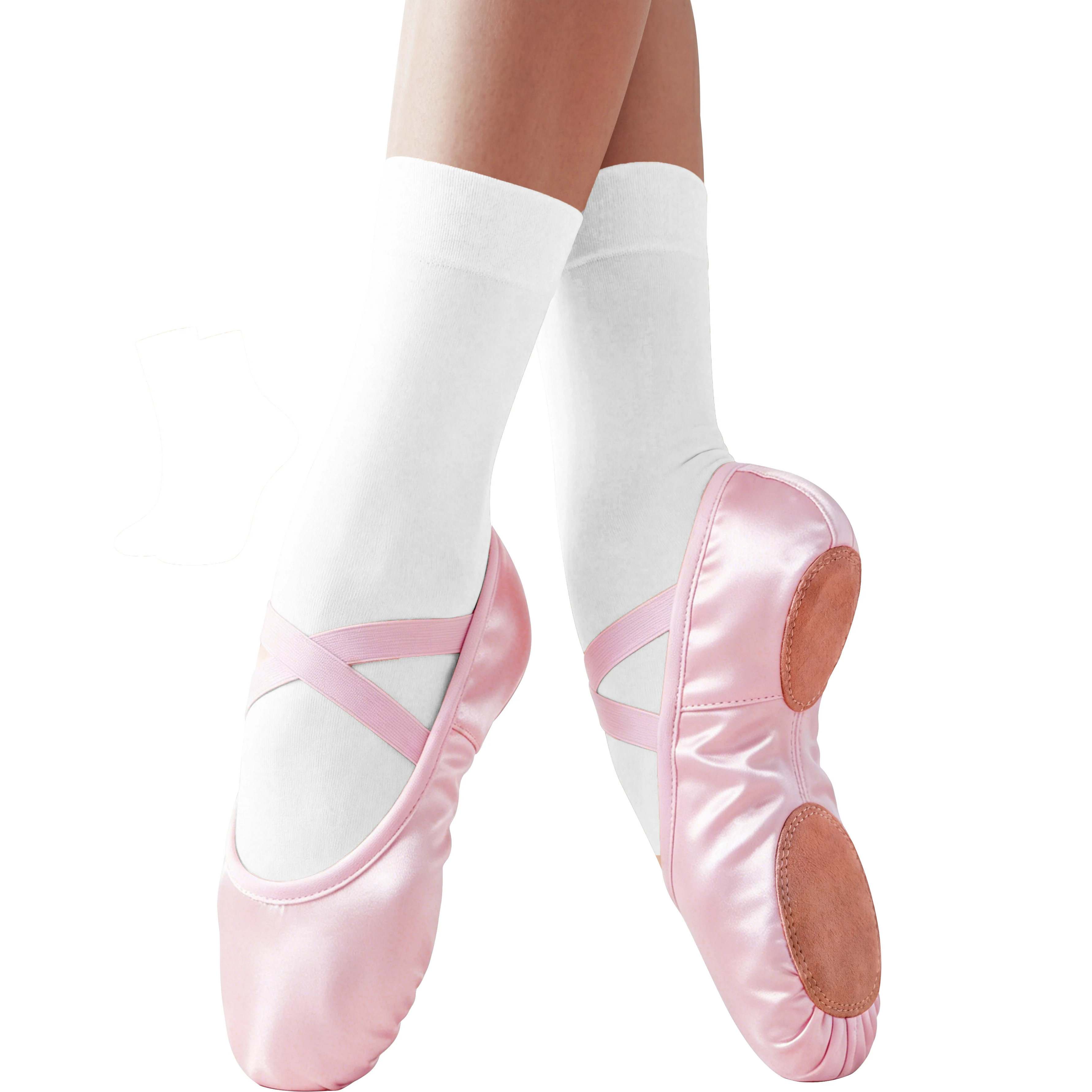 Girls Pink Ballet Socks Dance Ankle Socks for Girl Soft Breathable Stretch Ballet Wear for Jazz  Lightweight Performance Socks