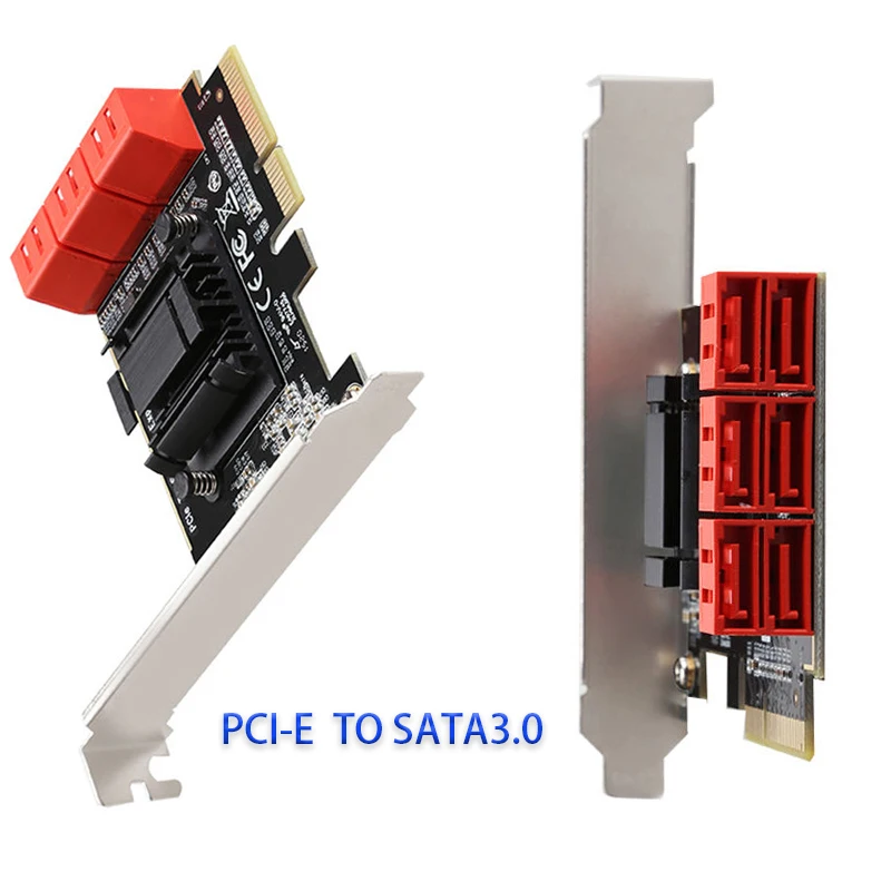 

PCI-E Riser Card Adapter 6G SATA 3.0 to PCIe expansion Card PCI express SATA Adapter PCI E Sata Card Controller Game PCIE Card