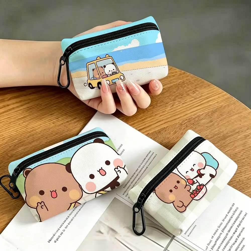 Bubu and Dudu Cute Lightweight Oxford Fabric Coin Purse Carabiner Hook Design Mini Card Key Organizer Bag