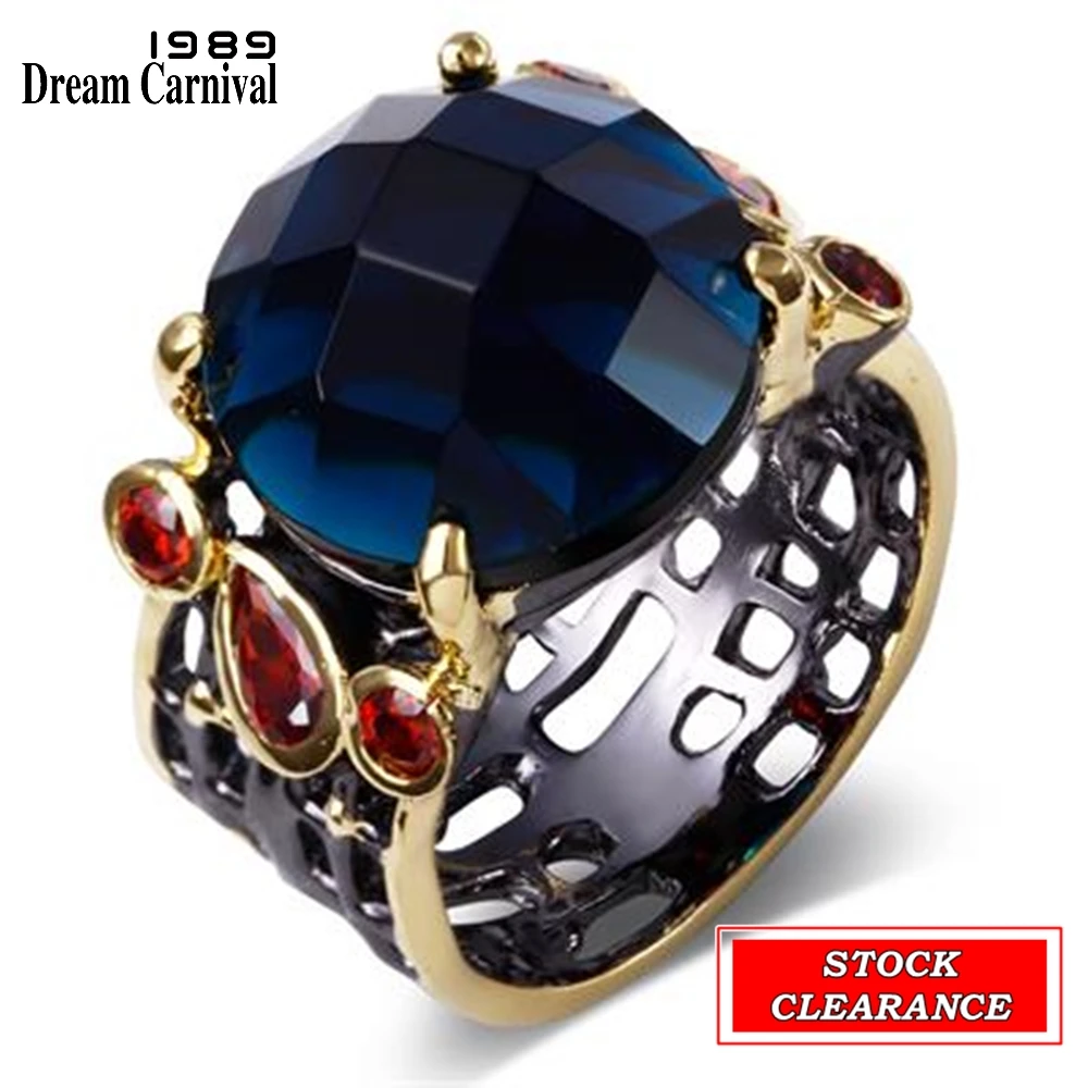 Great Bargaining Price Gothic Women Rings Stock Inventory Clearance Limited Size Quantity Black Gold ColorDreamCarnival1989