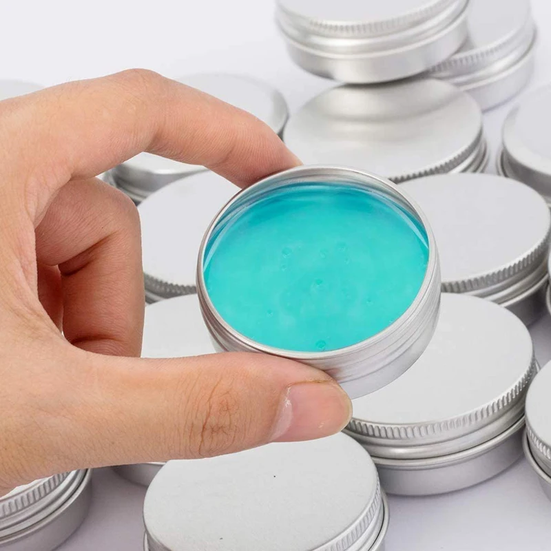 20Pcs Cream Jar Round Tin Cosmetic Lip Balm Containers Nail Craft Pot Refillable Bottle Screw Thread Lids Empty Aluminum Cans image 3