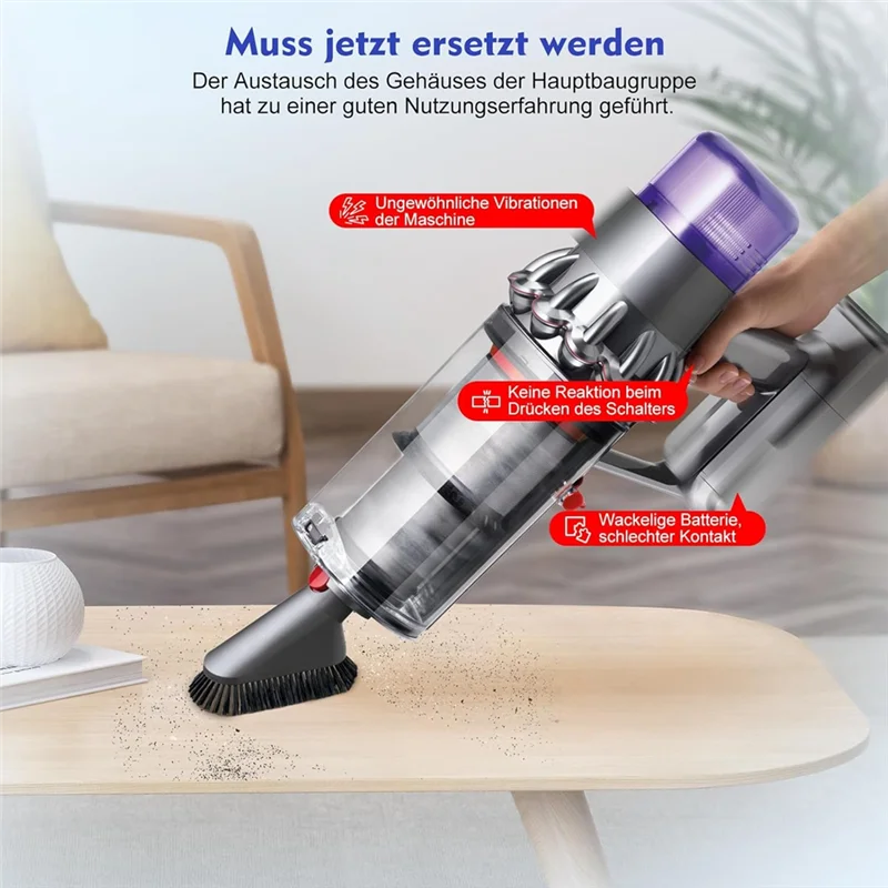 AT28-carcasa del conjunto del cuerpo principal para aspiradora Dyson V11 V15, conjunto del cuerpo principal (solo para la versión Click-In)