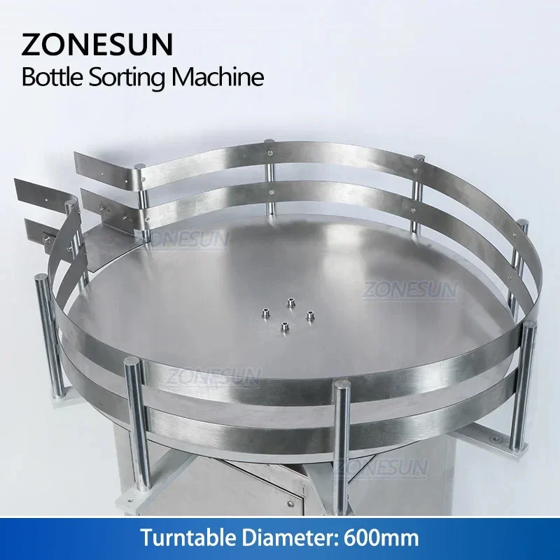 ZONESUN ZS-SP600Z Desktop Rotary Automatico Rotondo Bottiglia di Plastica Raccolta Ordinamento Giradischi Confezionatrice Linea di Produzione