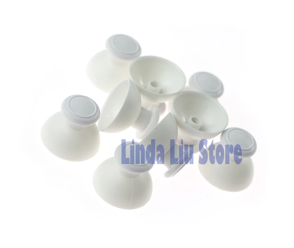 20pcs/lot Replacement White Black Thumbstick Joysticks Cap Shell Mushroom Caps for Nintendo Wii Game Controller