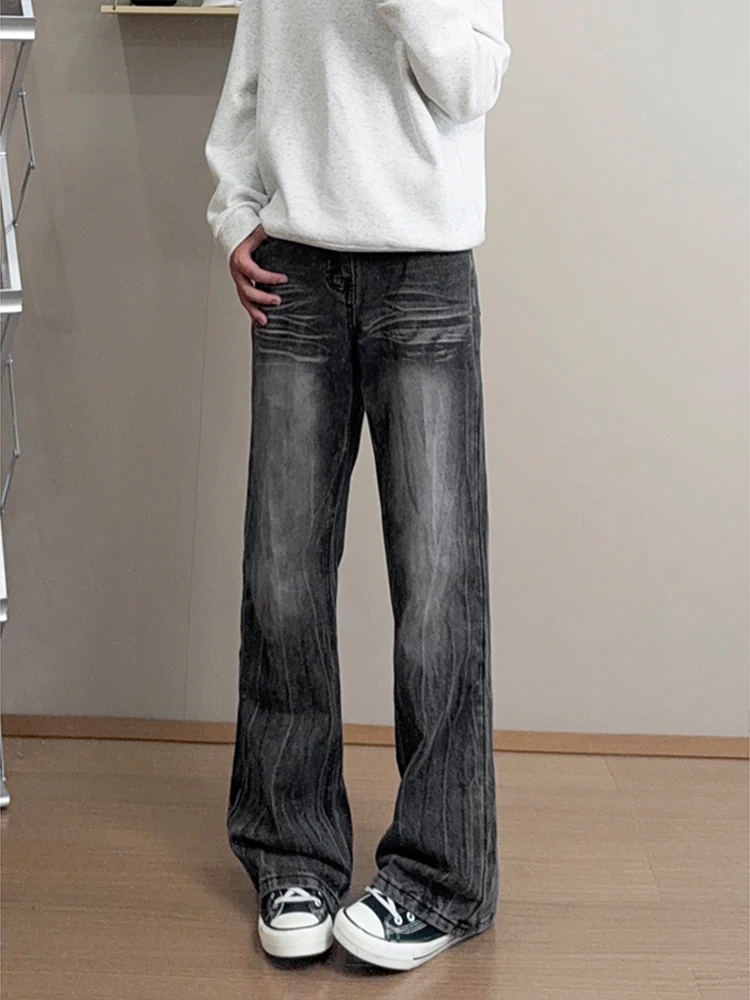 

Men's Denim Jeans Straight Leg Slim Fit High Street American Style Summer Casual Low Waist Washed Polyester Fiber