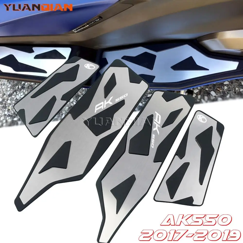 

For KYMCO AK 550 ak550 2017 2018 2019 Motorcycle Footboard Steps Footrest Foot Pad Pedal Footrests Pads AK 550 Accessories