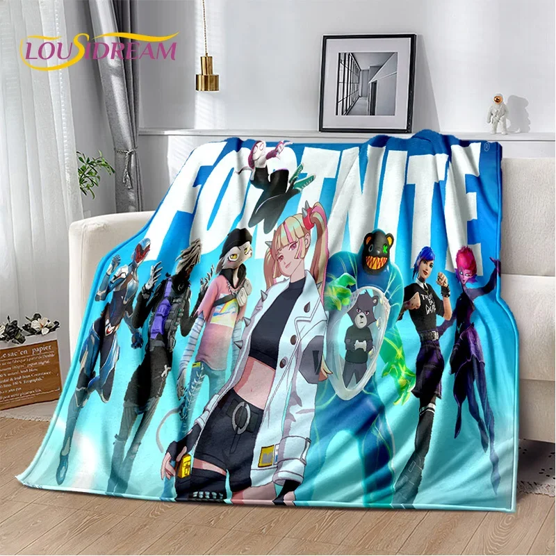 

3D Game F-Fortnite Cartoon Soft Plush Blanket,Flannel Blanket Throw Blanket for Living Room Bedroom Bed Sofa Picnic Cover Kids