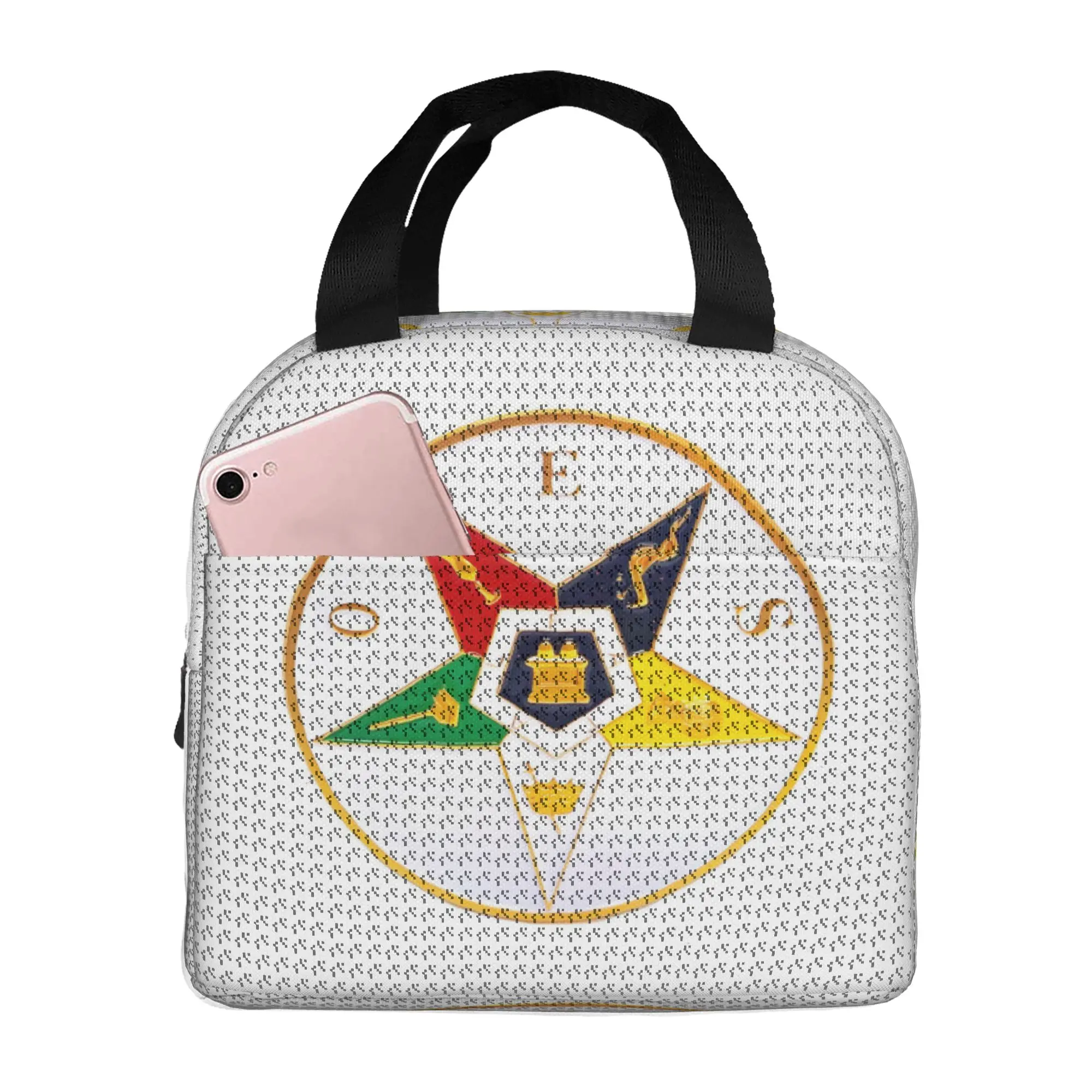 Oes Order of the Eastern Stars Thermal Insulated Lunch Bags Resuable Lunch Tote Outdoor Camping Travel Multifunction Food Box