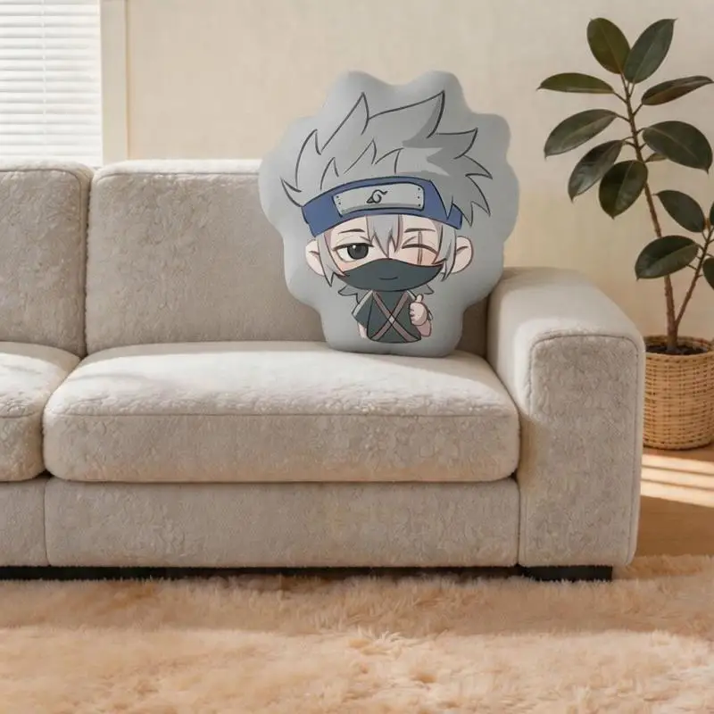 Chibi Naruto super soft cartoon pillow, sofa lumbar support cushion, Kakashi fresh style dormitory backrest, nap doll pillow