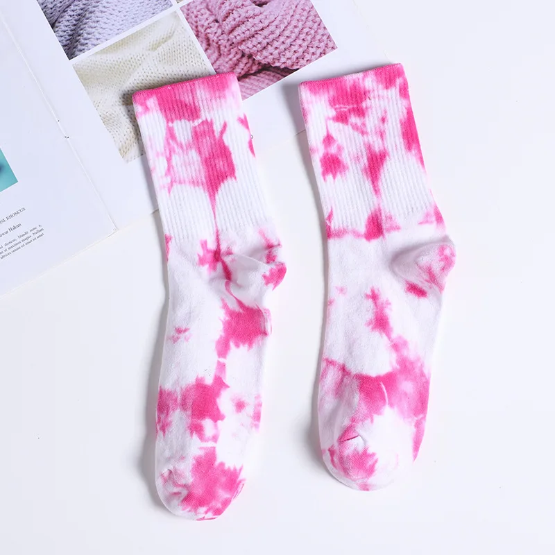 New Fashion Colorful Cotton Women Socks Middle Tube Art Pattern Ladies Casual Dress Crew Socks Ankle Harajuku Sox Unisex Socks