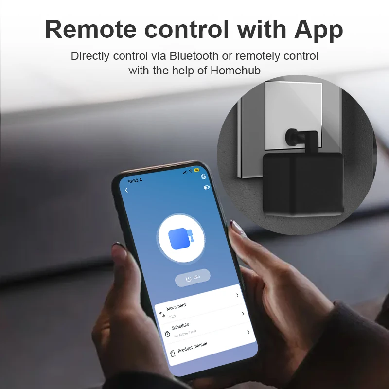 RSH Tuya 스마트 핑거봇 스위치 타이머 제어 Bluetooth 호환 스마트 스위치 Fingert 로봇 타이머 음성 Alexa Google Assistant