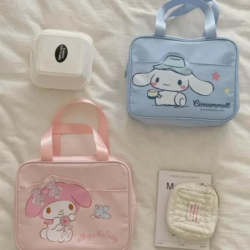 

Hello Kitty My Melody Anime Kawaii MINISO Ins Fashion Storage Bag Cute Cartoon Cinnamoroll Portable Handbag Toys Gifts for Girls