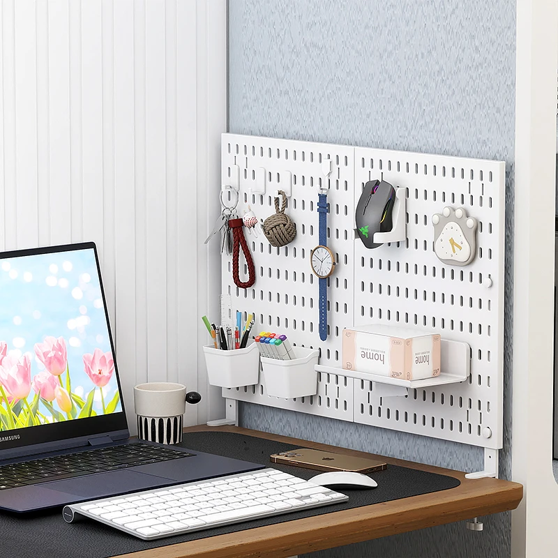 Desktop European-American Style Clip-On Pegboard: Also Doubles As A Figure Display Shelf, Suitable For Home And Study Scenarios