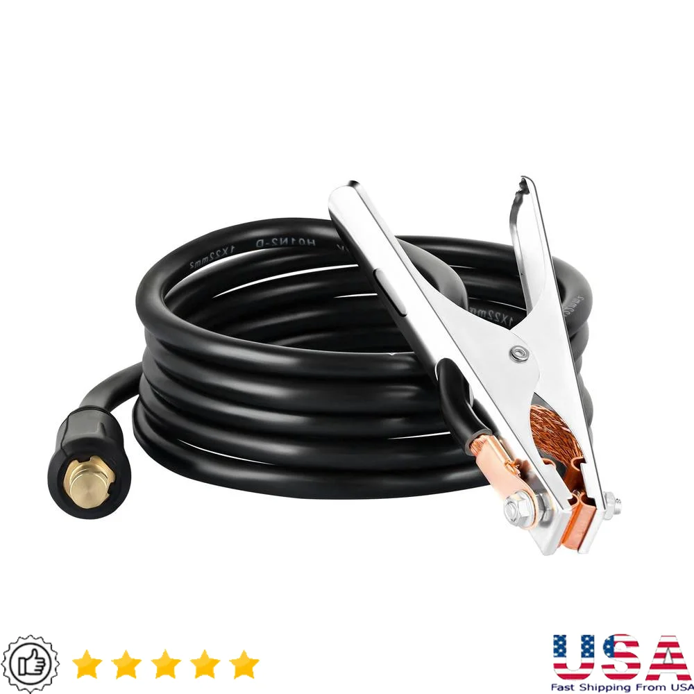 300A Welding Ground Clamp with 10ft Cable and Quick Connector  Compatible Strong Grip Jaws Secure Connection Wide Compatibility