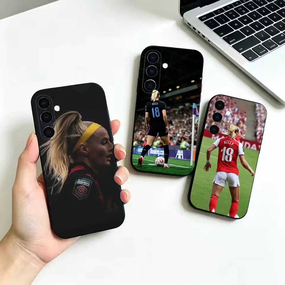 Football C-Chloe Kelly 18 Phone Case For Samsung Galaxy A52 42 32 22 12 02S 72 73 51 41 31 21S 71 30S  Shockproof, Black Cover