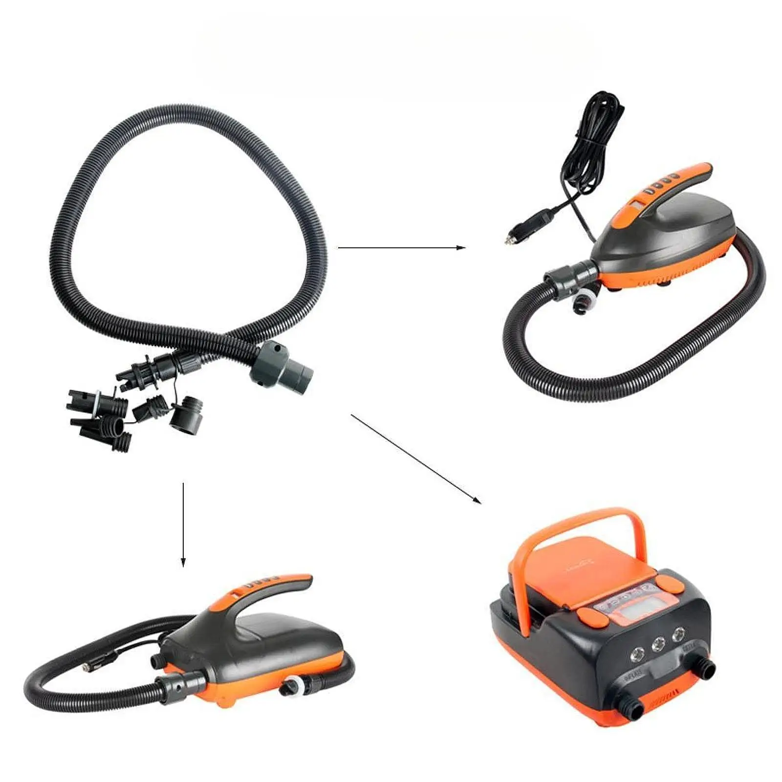 Electropada Pump Air Pump Hose Adapter Kit with 6 Nozzles Removable