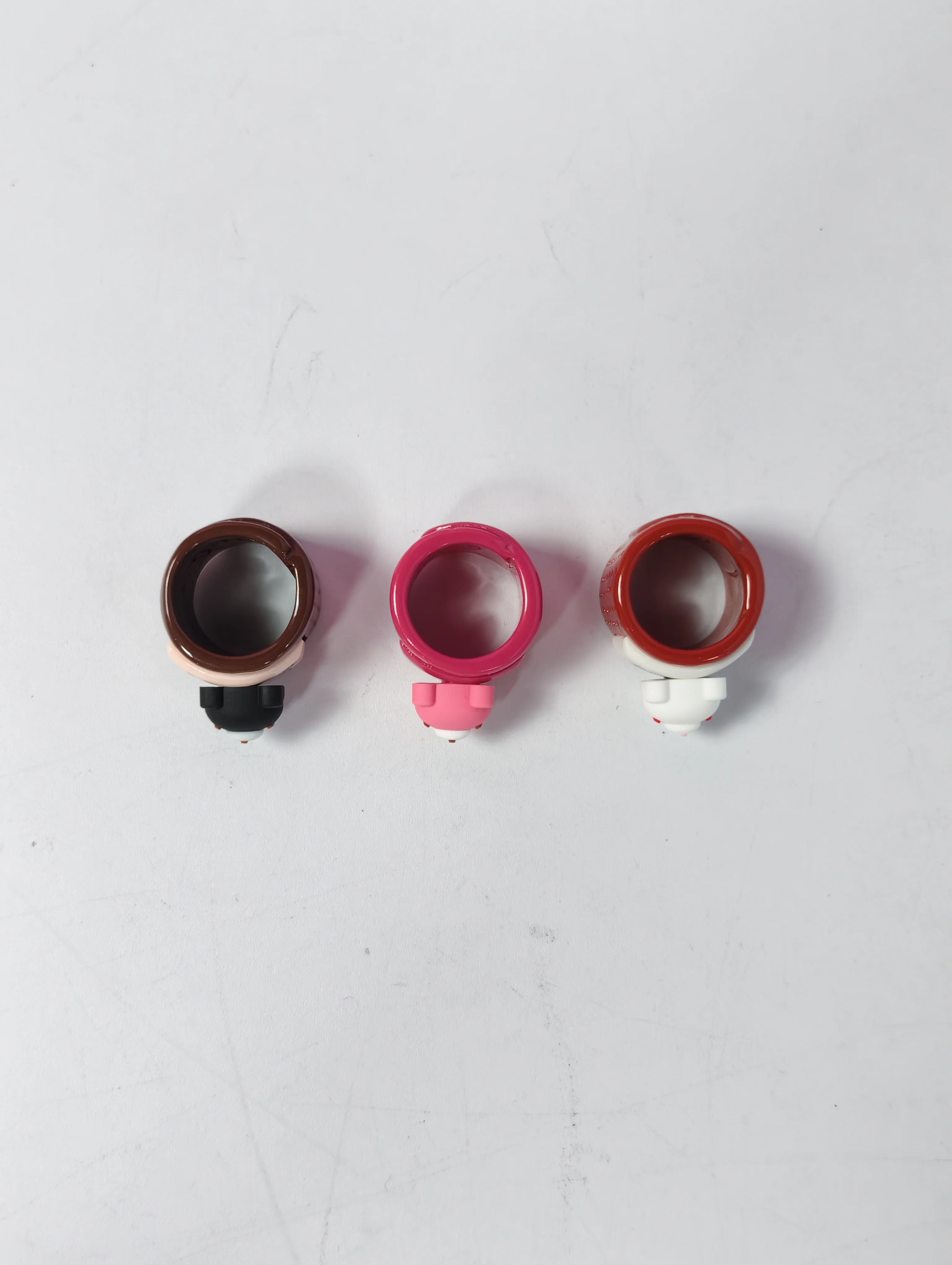 Cute Bear Enamel Rings for Women, Y2K Punk Wide Band Statement Rings, Aesthetic Kawaii Stackable Jewelry, Gift for Friends view 4