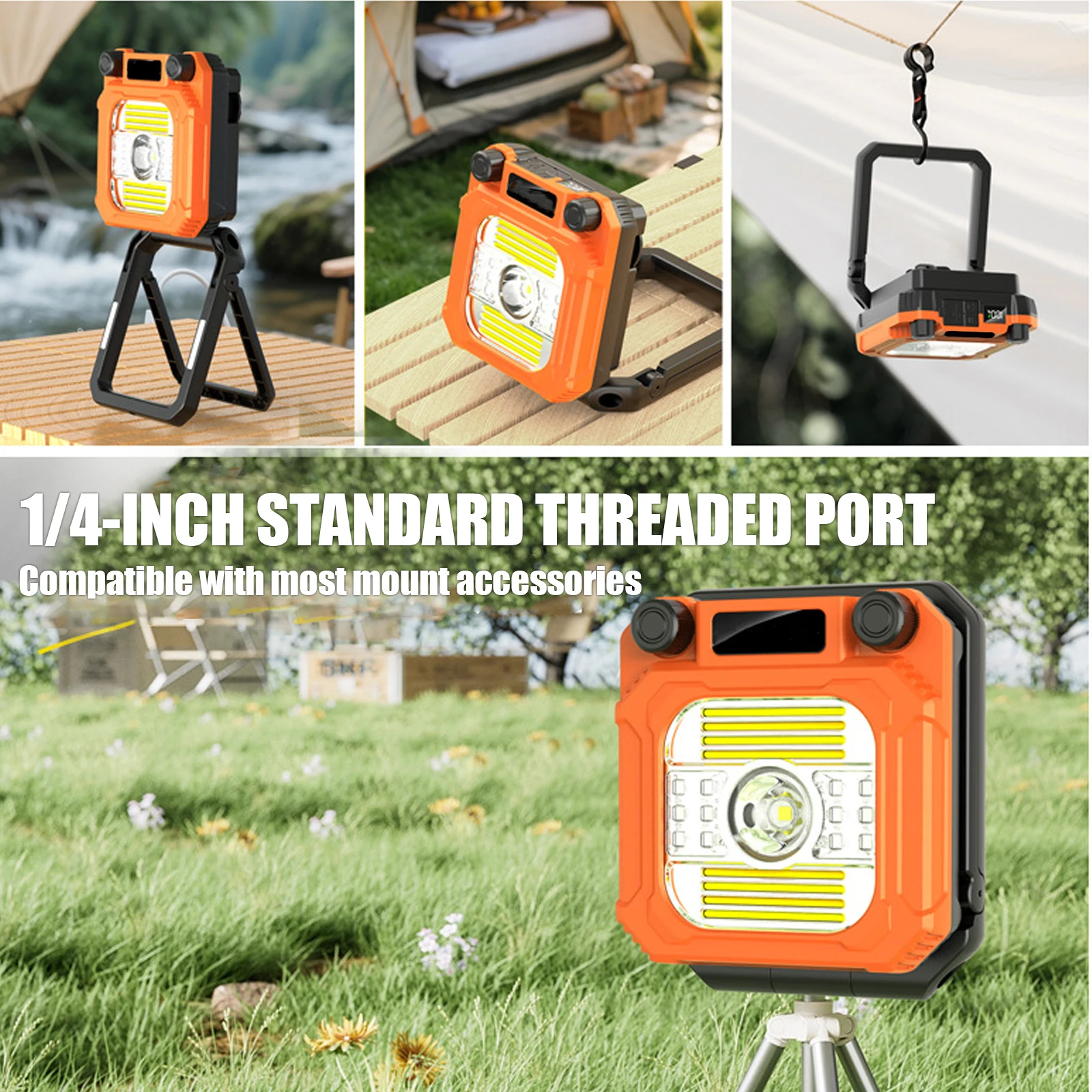 كرنك اليد LED فانوس التخييم مصباح يدوي صغير قابل لإعادة الشحن مع حامل ضوء التخييم لمصباح الطوارئ في الهواء الطلق