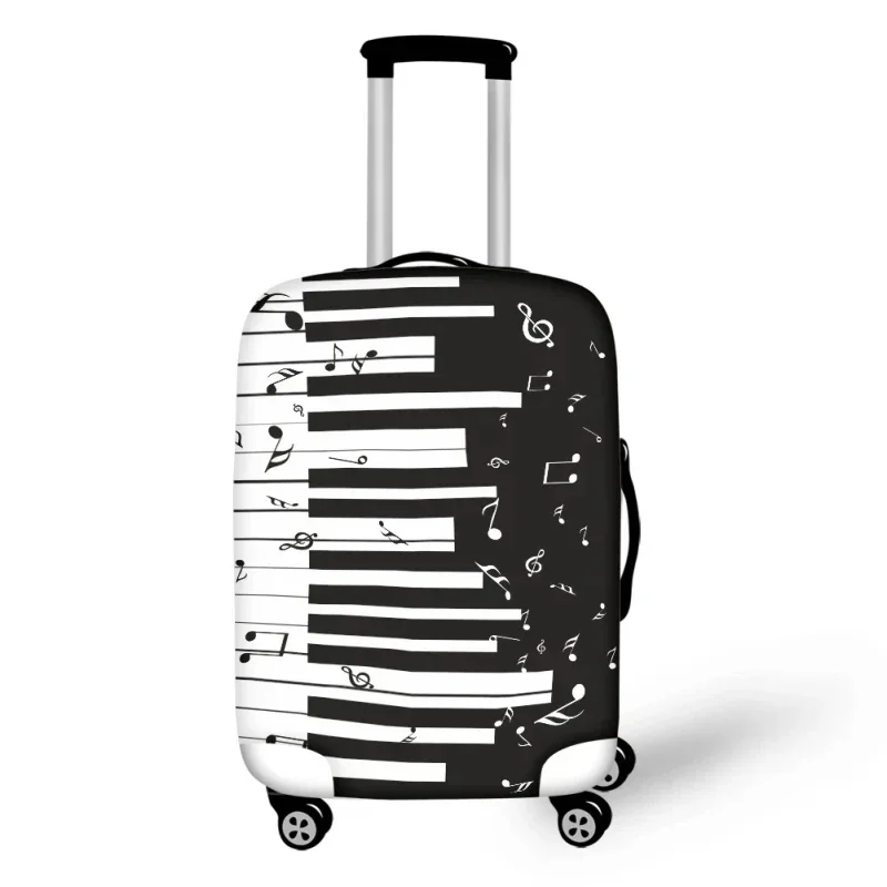 Luggage Protective Cover Music Note Piano Theme Print Travel Accessories for 18-32 Inch Trolly Suitcase Cover Dust Proof Bags