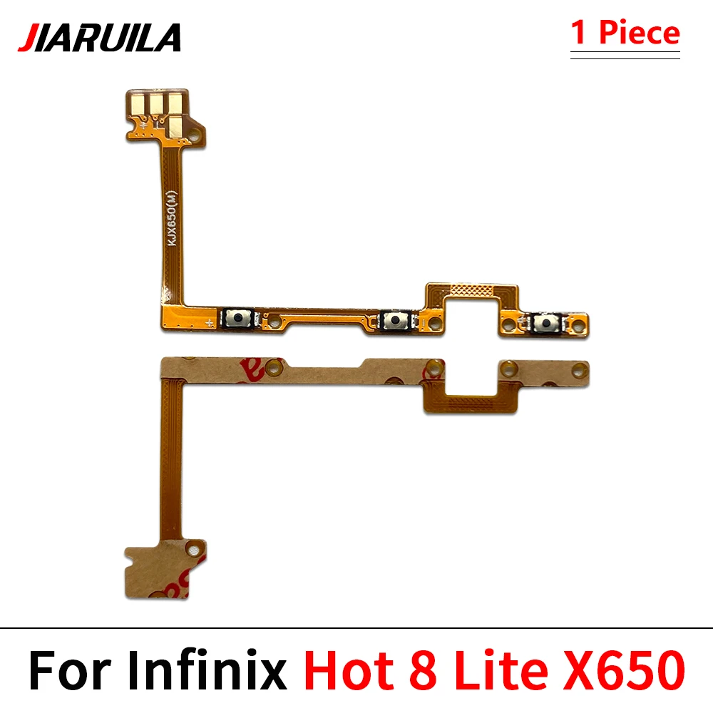 زر إيقاف التشغيل وإيقاف الصوت مفتاح التحكم فليكس لـ Infinix Hot 6x 7 8 Lite 10i 11S 12 Note 7 8 12 Pro Smart 6 Plus 7 HD