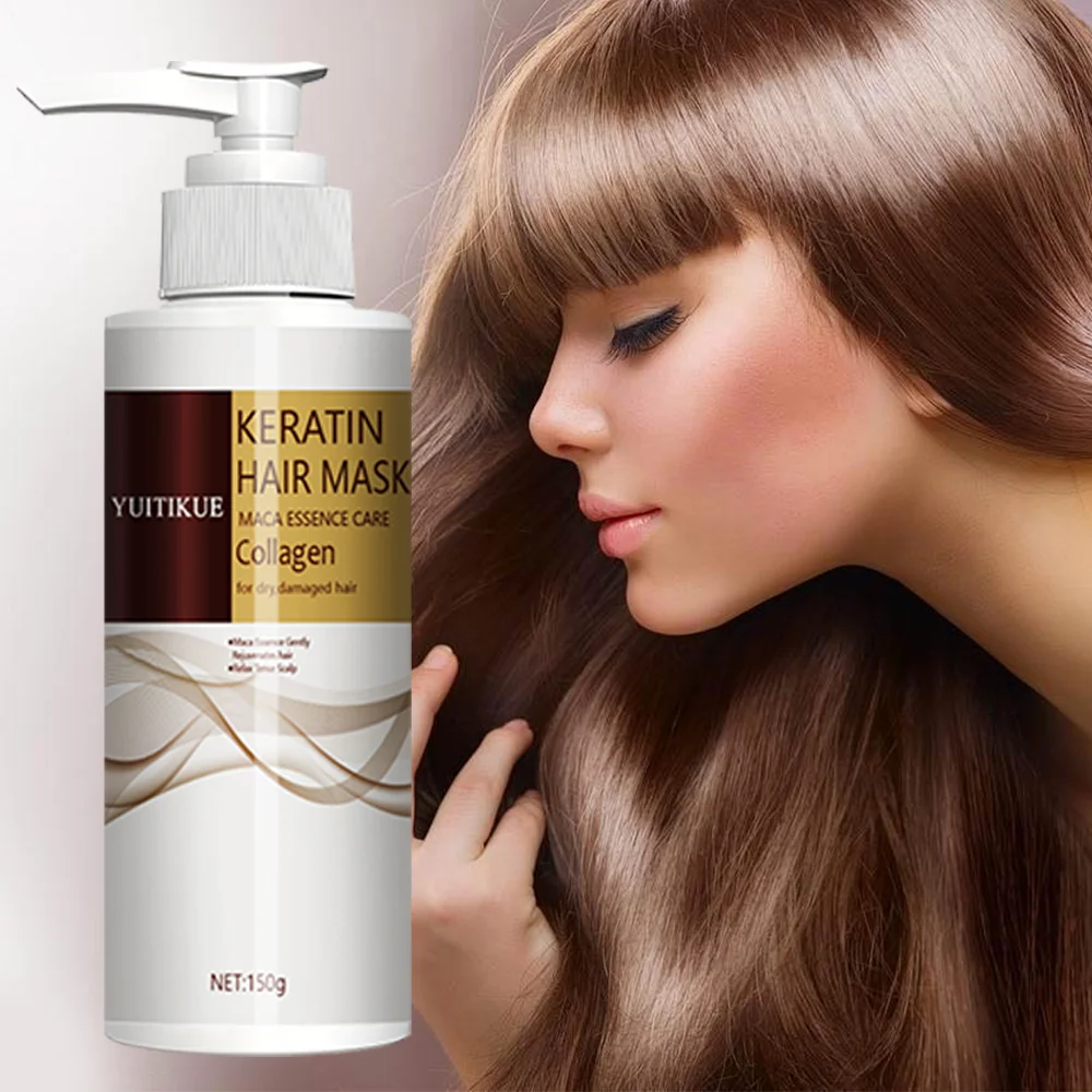 

YUITIKUE Keratin Collagen Hair Mask with Maca Essence Deep Conditioning Nourishing Repair for Dry And Damaged Hair