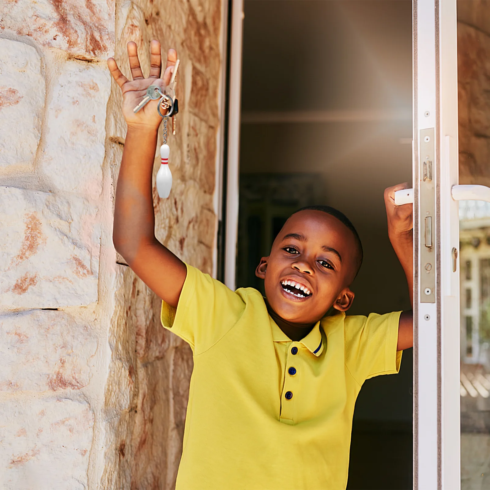 

8pcs Bowling Pin Keychains Sports Memorabilia Decorative Keyring For Bags Backpacks Pendant Accessories Bowling Party Favors