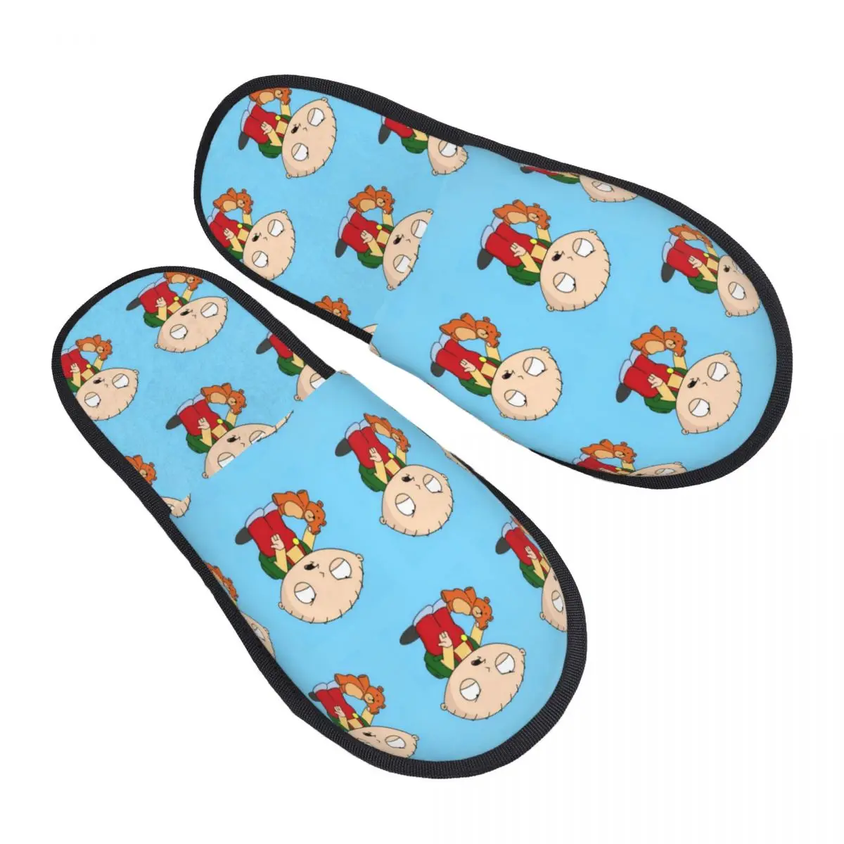 Custom Print Women Families House Slippers Soft Warm Stewie Memory Foam Fluffy Slipper Indoor Outdoor Shoes