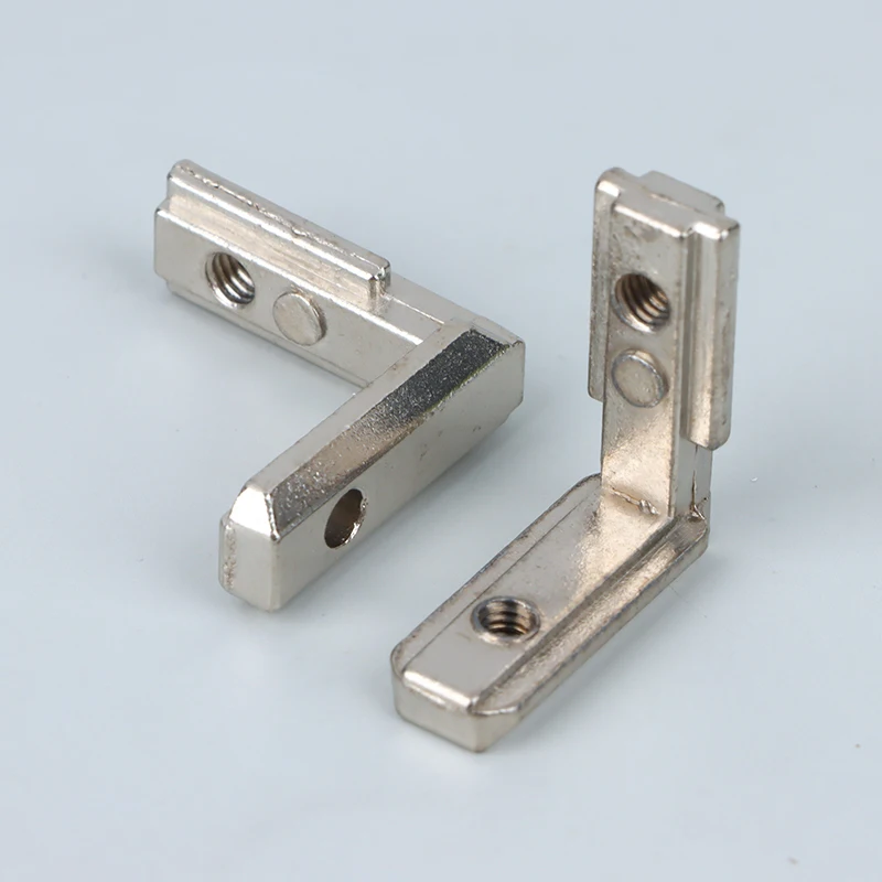 10pcs T-Slot L-Shape Aluminum Profile Internal Corner Joint Bracket Connector For Alu Profile With M4 Screw