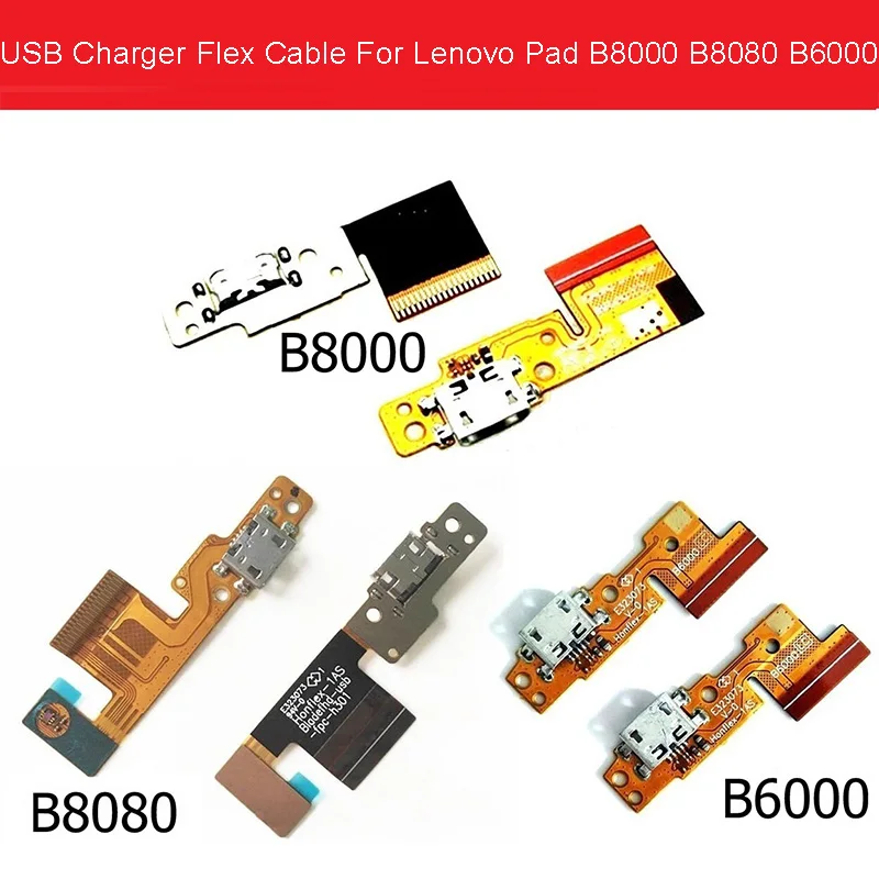 Genuine USB Charger Connector Flex Cable For Lenovo Yoga Tablet B8000 B8080 B6000 Usb Charging Jack Dock Flex Ribbon Repair