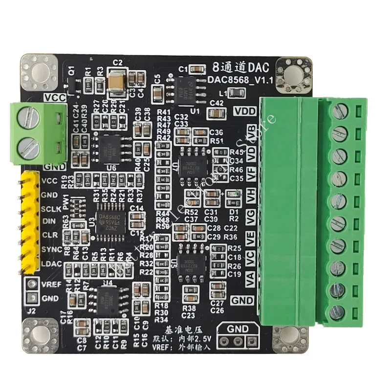 

DAC8568 Многоканальный 8-канальный 16-битный высокоточный цифро-аналоговый преобразователь ЦАП Модуль регулируемый выход ± 5 В