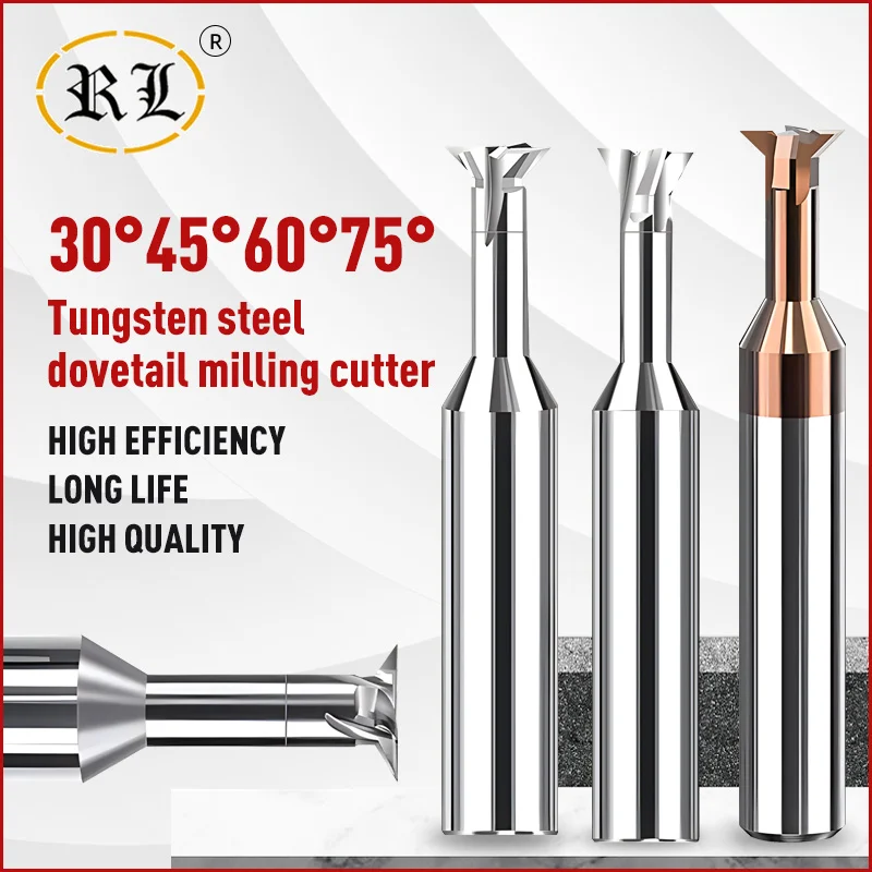 Dovetail Fresa Aço de Tungstênio Usinagem Ferramentas 8.0 Processamento Metal Alumínio Madeira 1.020 mm 60 ° 45 ° 30 ° 75 ° rl