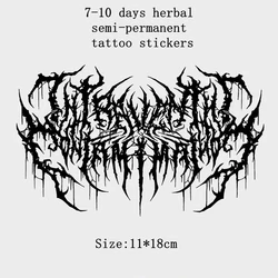 Dark Spider Herbal Juice Tattoo Stickers Punk Temporary Fake Tattoos for Women Lasting Tattoo Festival Goth Tatto Waterproof Men
