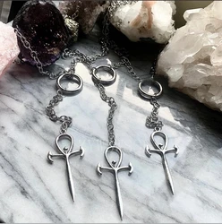 Vampire Cross Necklace Women's Gift Pagan Wizardry Worship Pendant Manifesto Halloween Handmade Necklace