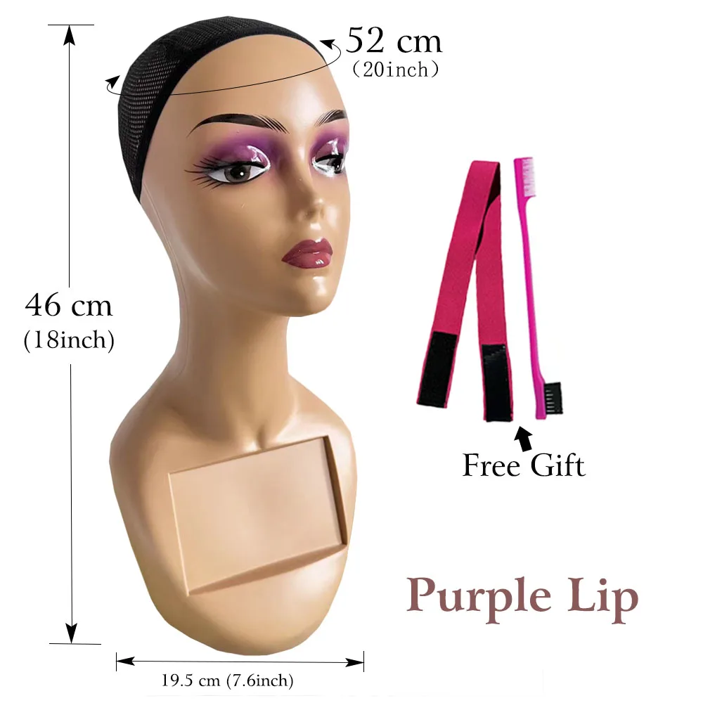 Plastic Mannequin Head for Wig Display