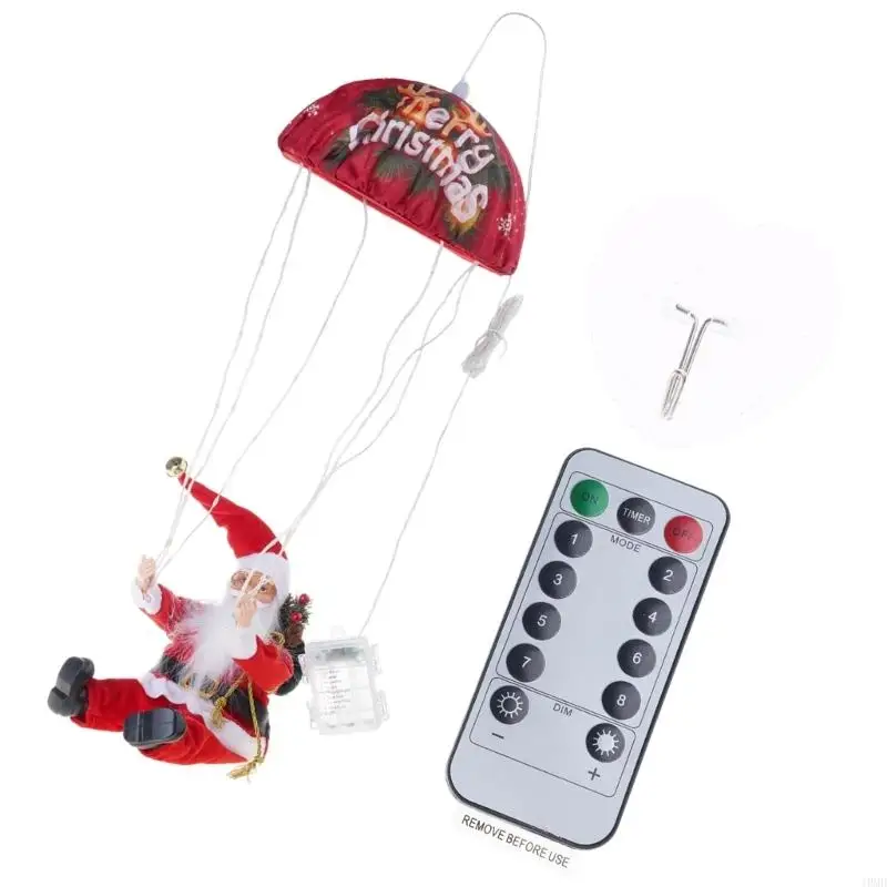 

Holiday Themed Santa Parachute Light Strands Waterproof Designs Warm LED Glows JOMD