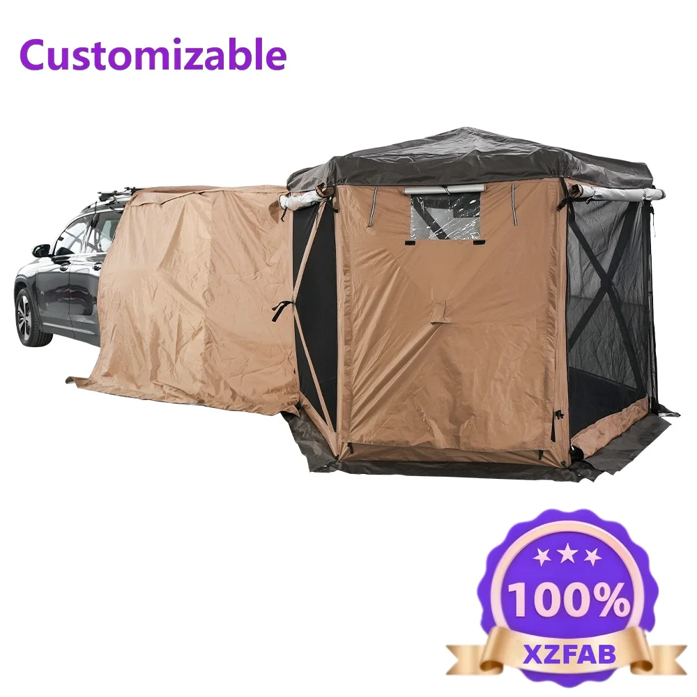 Factory Direct 2026 Foldable Touring Camping Outdoor Rear Extension Suv Van Waterproof Trunk Tailgate Shade Awning Tail Shade