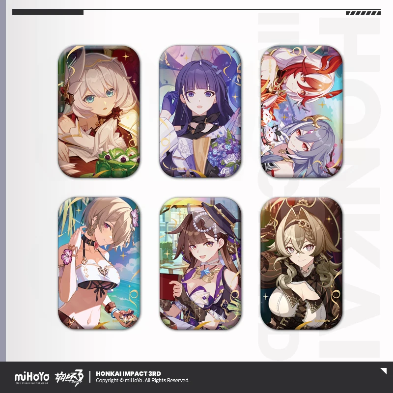 MiHoYo Honkai Impact 3 Fu Hua Birthday Congratulatory Picture Series Tinplate Badge Herrscher of Sentience Theme Fans Gifts