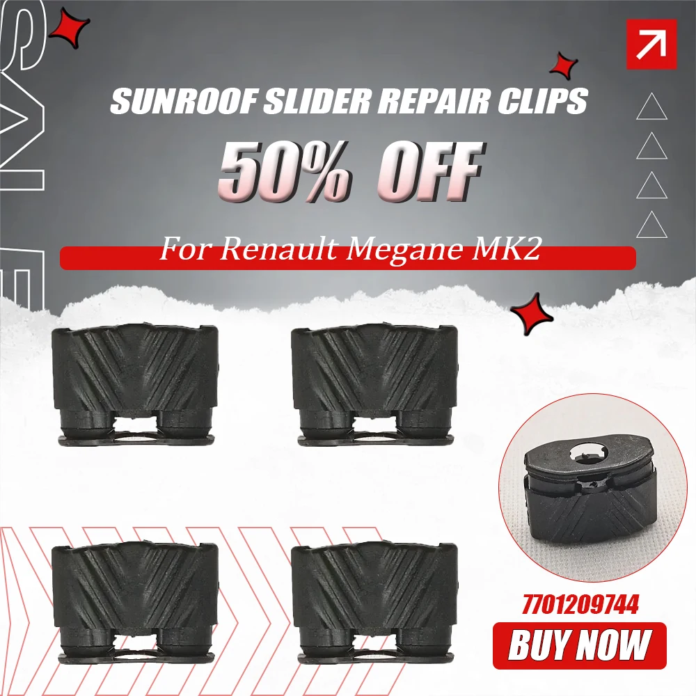 

4X Sunroof Slider Repair Clips for Renault Megane MK2 Skid of Skylight Slide Track Support 7701209744 Automobiles Exterior Parts