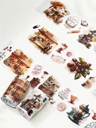 Retro Coffee Better Fridays Washi PET Tape for Planner Card Making DIY Scrapbooking Plan Decorative Sticker