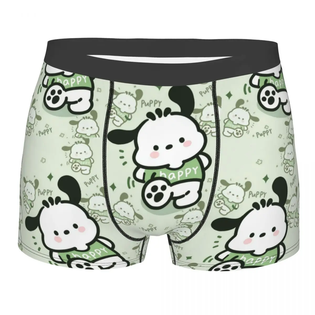 Customized Pochacco Sanrio Cartoon Underwear Men Print Boxer Briefs Shorts Panties Soft Underpants