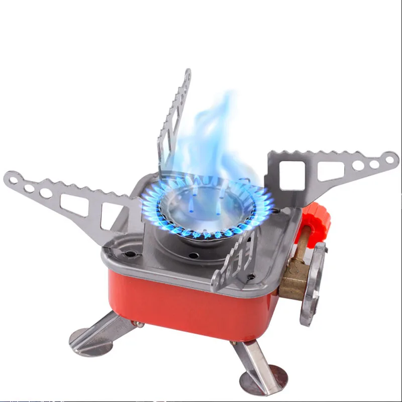 Portable Outdoor Mini Portable Folding Stove Gas Heater Camping Burner Picnic Cooker BBQ Heating Foldable Furnace Head