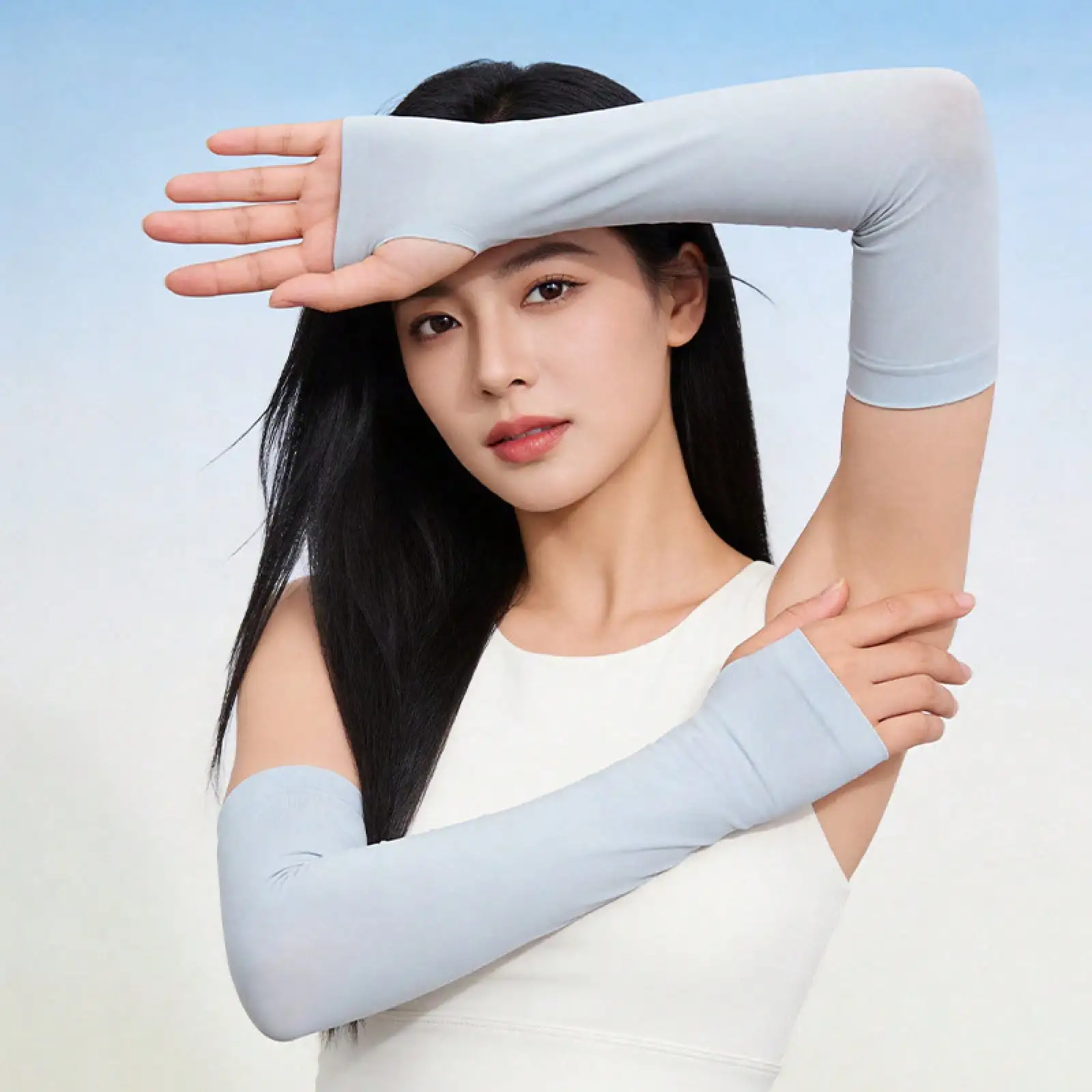 

2pcs Sun Protection Sleeves, Summer Thin Style, Unisex, Suitable For Driving, Sports, Cycling, UV Protection Arm Sleeves
