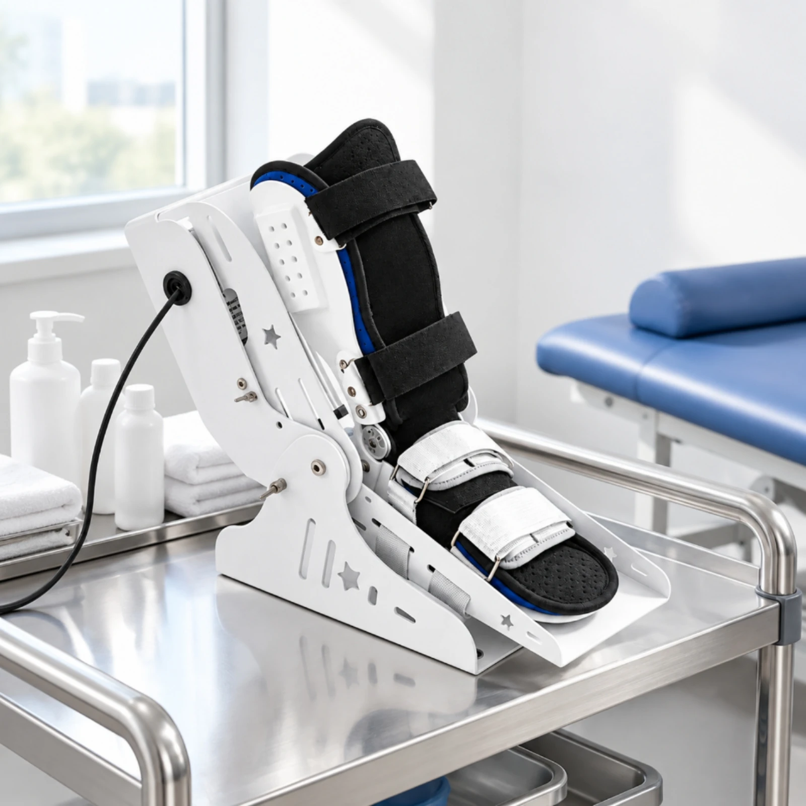 Electric Pedal Exerciser Adjustable Electric Ankle and Foot Exerciser Foot Flexion Exercise Machine for Mobility Training Users