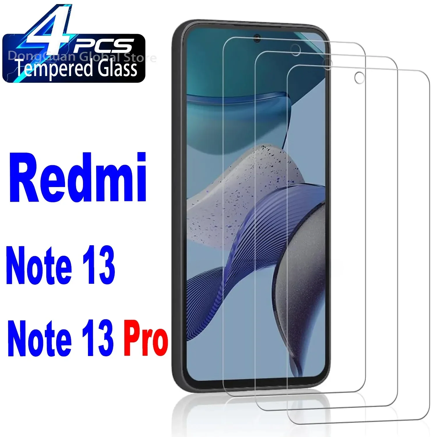 2/4Pcs Tempered For Xiaomi Redmi Note 13 Pro Screen Protector Glass Film