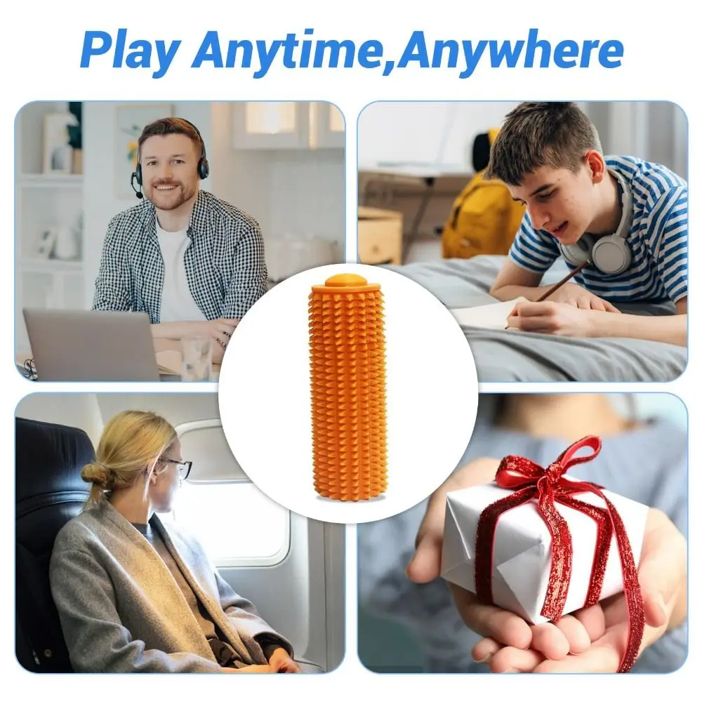 Creative Rotatable Mini Grip Toys Portable Stress Relief Spike Roller Toy Tactile Sensory Keychain Novelty Gifts